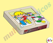 set puzzles zaro y nita 4 piezas (4 uds)