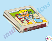 set puzzles zaro y nita 6 piezas (4 uds)