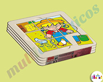 set puzzles zaro y nita 9 piezas (4 uds)