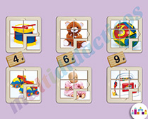 set puzzle foto - juguetes (6 uds)