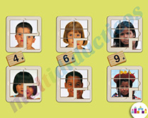 set puzzle foto - niños del mundo (6 uds)