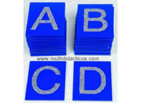 Placas tactiles letras mayusculas