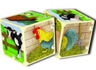 Cubos puzzle sonidos granja