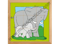 Puzzle animales Elefante