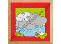 Puzzle animales Hipopótamo