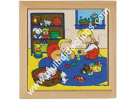 Puzzle bebe jugando