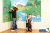 Pared juego animales