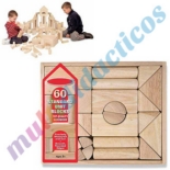 Juego de construccion bloques de madera